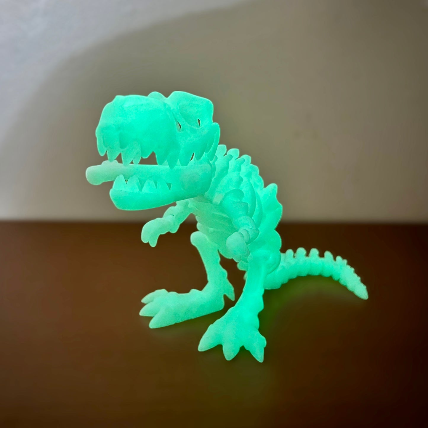 Fun T-Rex Fidget Toy - 3D Printed Desk Decoration, Articulated Tyrannosaurus rex Skeleton