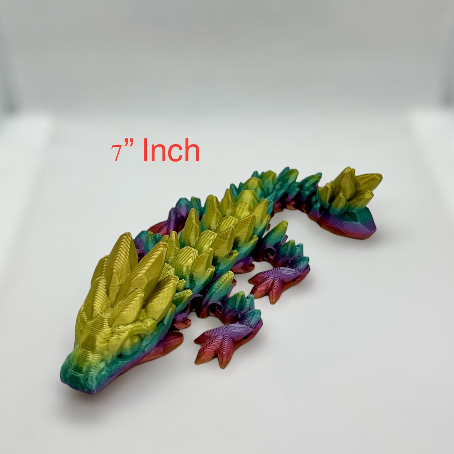 Articulated Gemstone Dragon, Fidget Toy, Desk Stress Toy, Dragon Decoration 3D Printed, Cinderwing3D, Rainbow colors available!!