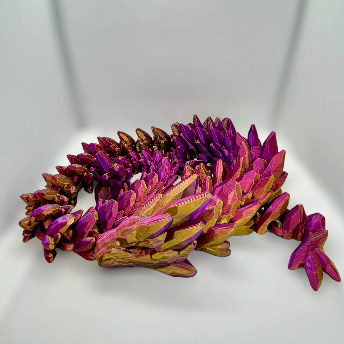 Articulated Gemstone Dragon, Fidget Toy, Desk Stress Toy, Dragon Decoration 3D Printed, Cinderwing3D, Rainbow colors available!!
