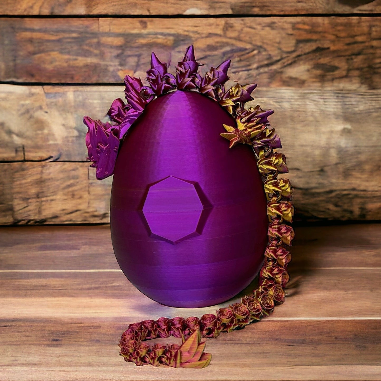 Modern Dragon Egg, Medium Dragon, 3D Printed Articulated Figurine, Rainbow Colors Available statues & figurines Lover