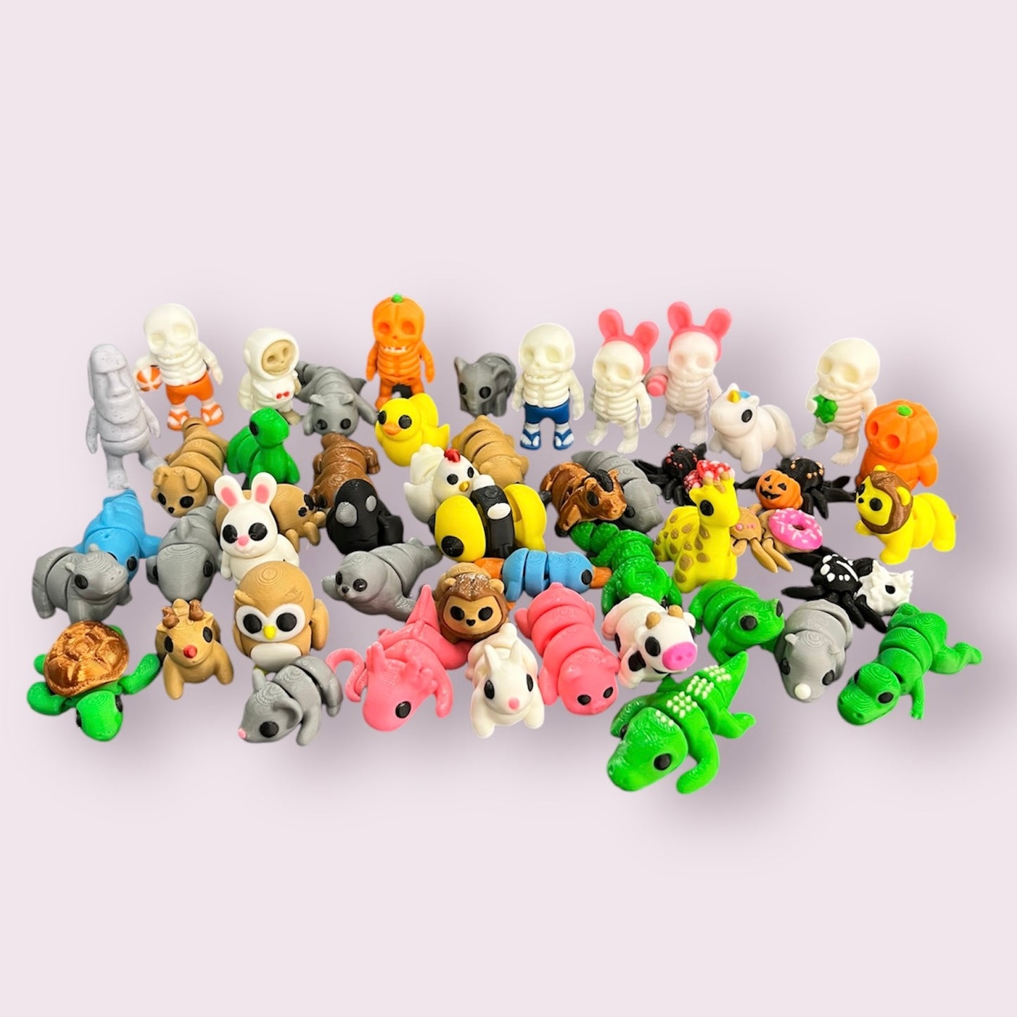 Mini Animals | Mystery Animal Figurines | Articulating Tiny Animals | 3D Printed Fidget Toy | Sensory Toy | Bulk Animal Gifts | Baby Animals