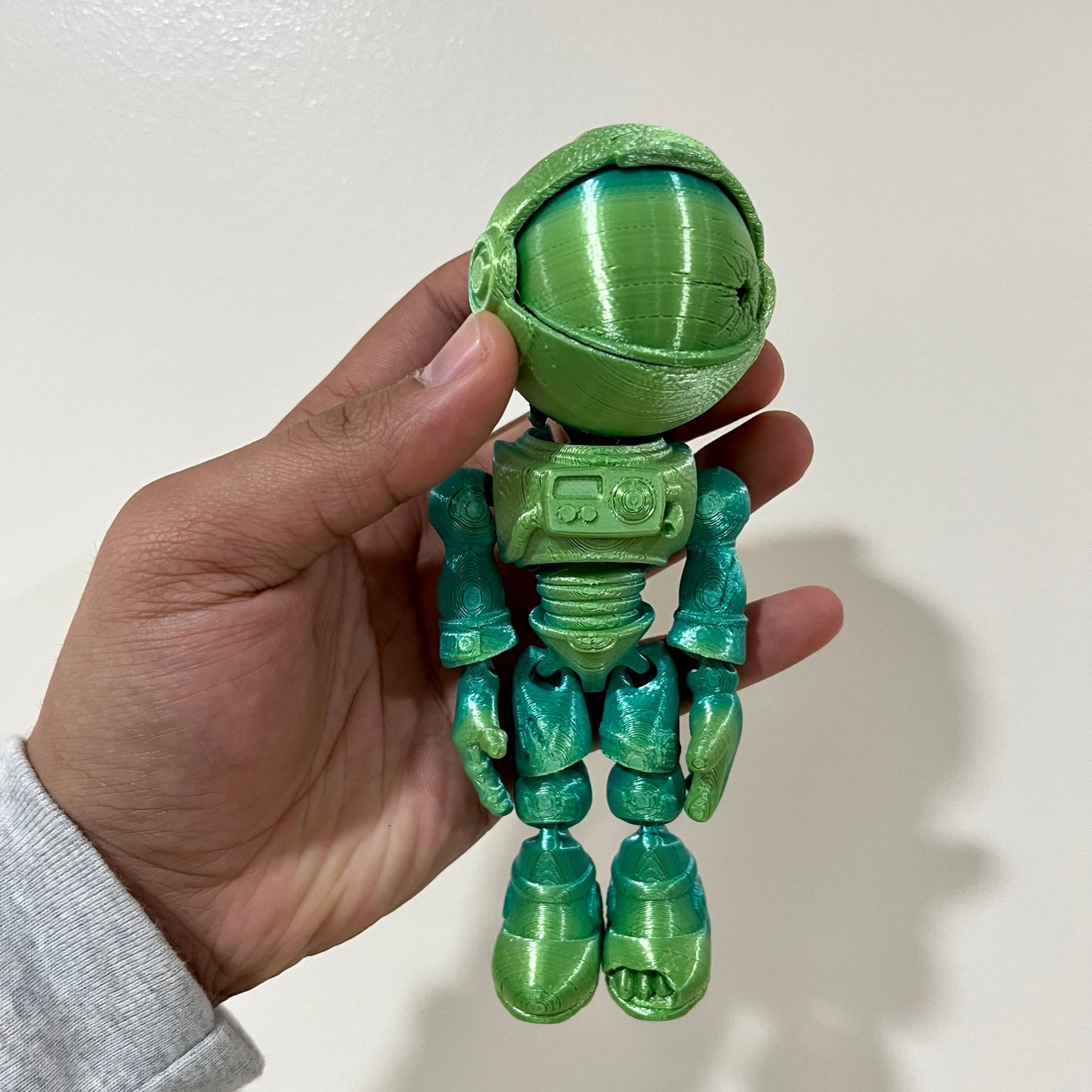 Flexi 3D Printed Astronaut Skeleton | Rainbow Colors | Fun Fidget Toy | Halloween Special