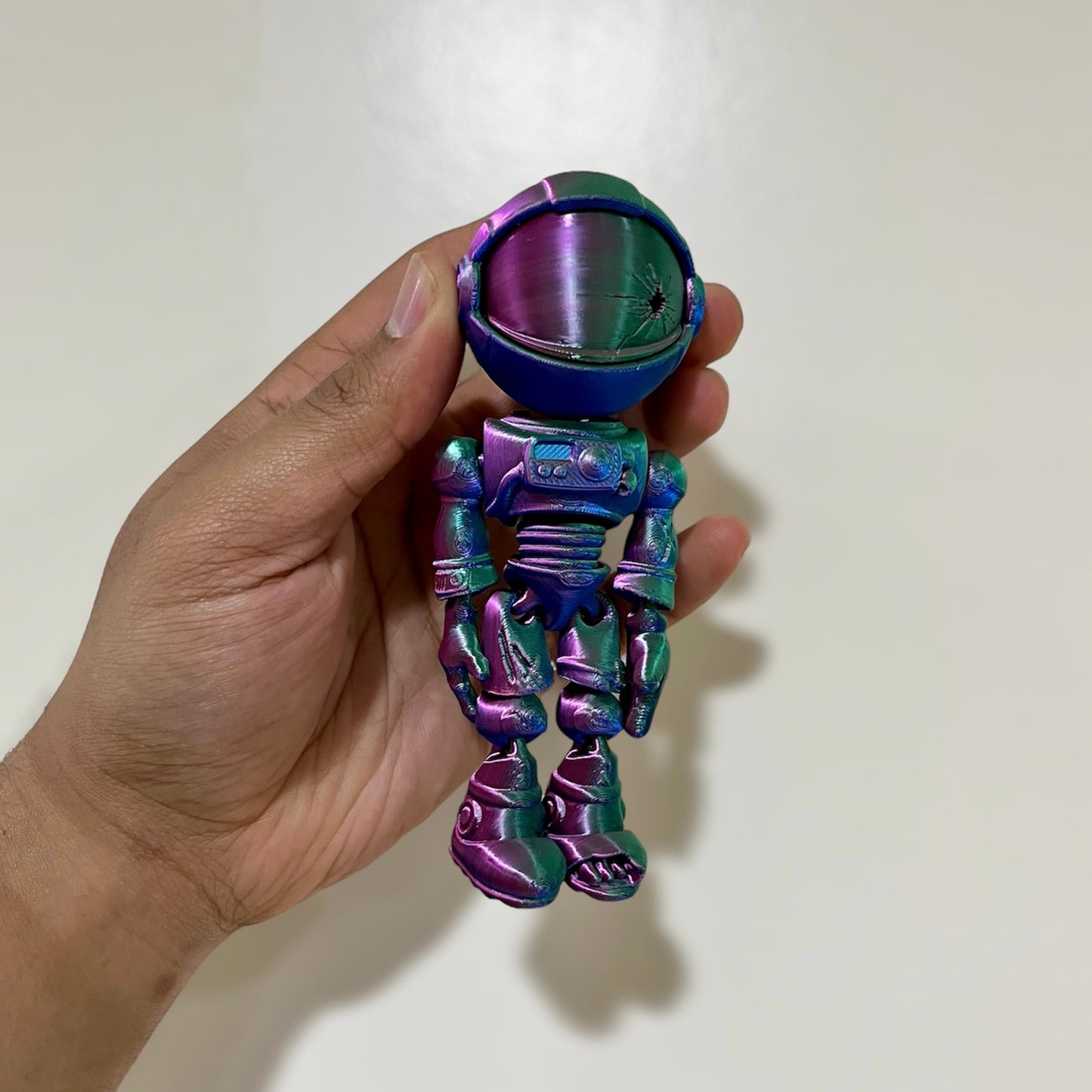 Flexi 3D Printed Astronaut Skeleton | Rainbow Colors | Fun Fidget Toy | Halloween Special