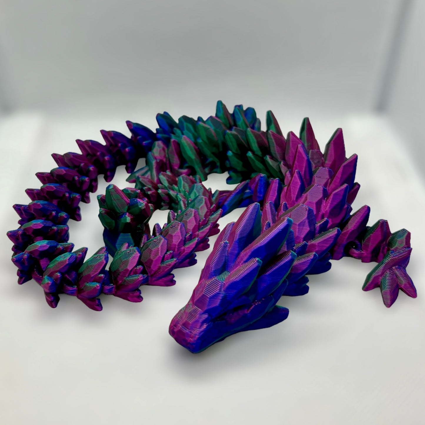 Articulated Gemstone Dragon, Fidget Toy, Desk Stress Toy, Dragon Decoration 3D Printed, Cinderwing3D, Rainbow colors available!!